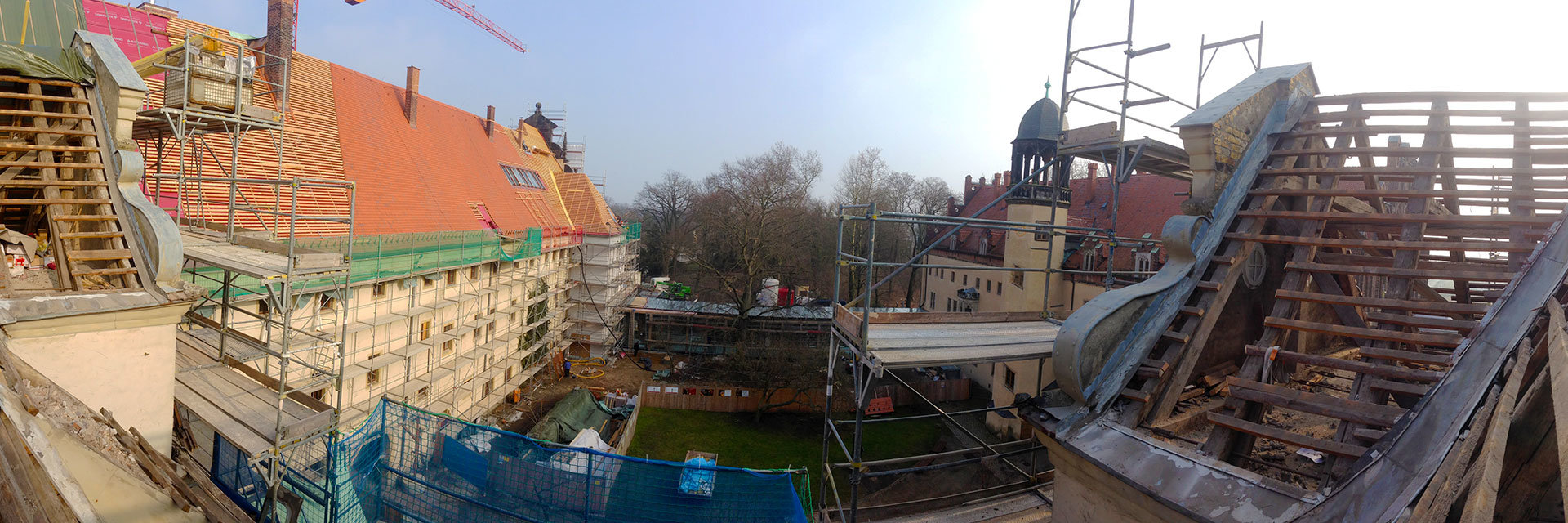 Sanierung Schloss Wittenberg, Hofansicht