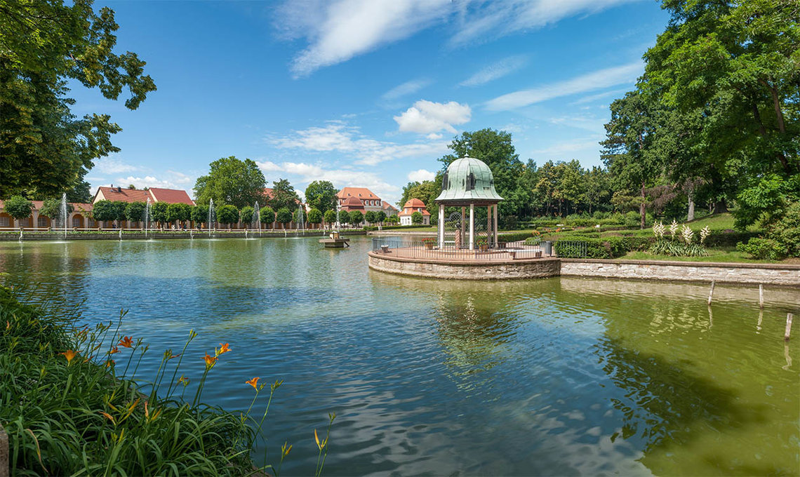 Goethestadt - Bad Lauchstädt | Blick auf den Parkteich