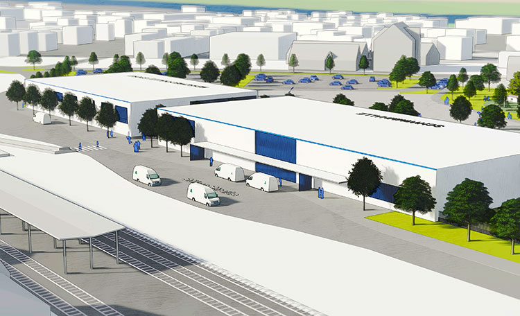 Lebendig Zentral, Entwicklungskonzept Bahnhofsquartier Sangerhausen (Visualisierung) 