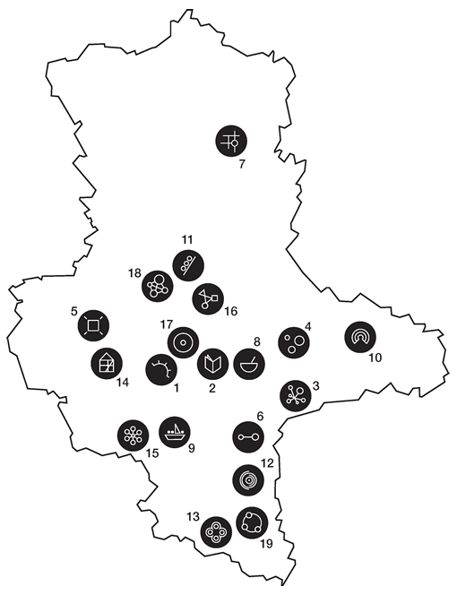 Kartendarstellung mit der Lage der IBA Städte in Sachsen-Anhalt | © iba-stadtumbau.de