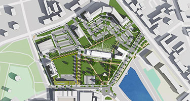 Entwicklungskonzept ehemaliges Polizeiareal Lutherstadt Wittenberg, Übersichtsplan